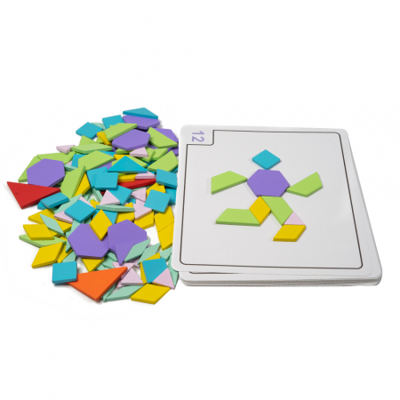Tangram - Joc Educativ cu Piese din Lemn Montessori - RESIGILAT [1]