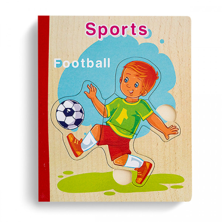 Puzzle tip Carte - Puzzle din lemn tip carte Montessori