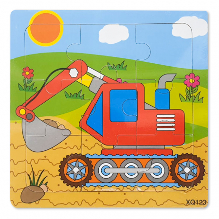 Puzzle-uri Clasice si Speciale - Puzzle din Lemn Excavator