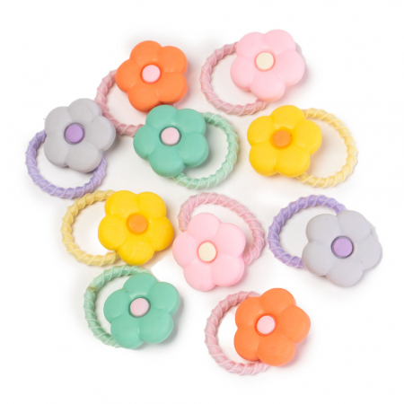 Accesorii - Set 10 Elastice de Par pentru Fetite - Verde Multicolor