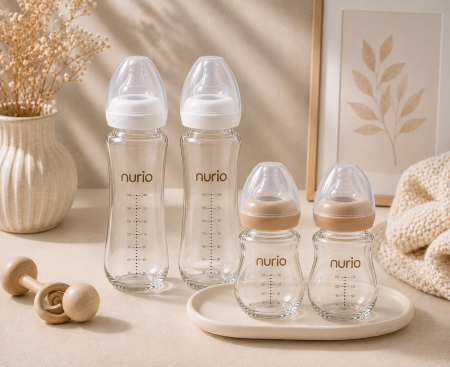 Set 4 Biberoane din Sticla Borosilicata Nurio [4]