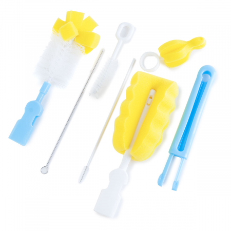 Biberoane si Accesorii - Set 7 Perii pentru Curatarea Biberoanelor si a Tetinelor