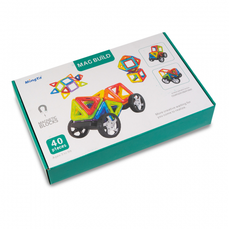Set Creativ de Constructie cu Piese Magnetice - 40 piese [2]