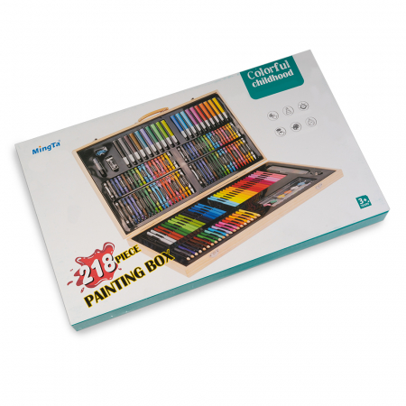 Set de desen si pictura in penar din lemn - 218 piese [3]