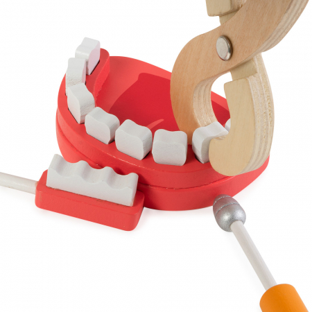Mini set de joaca cu accesorii din lemn - micul dentist [1]