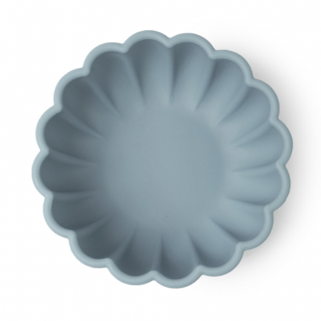 Set de Masa Bol si Lingurita din Silicon - Gri/Albastru [2]