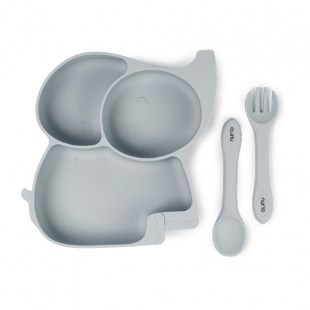 Set Diversificare din Silicon - Elefant Albastru/Gri [2]
