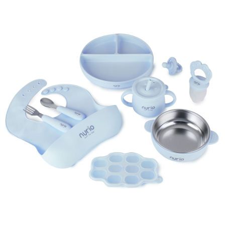 Produse - Set Diversificare Din Silicon Nurio – 9 Piese,Albastru