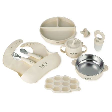 Produse - Set Diversificare Din Silicon Nurio – 9 Piese, Bej