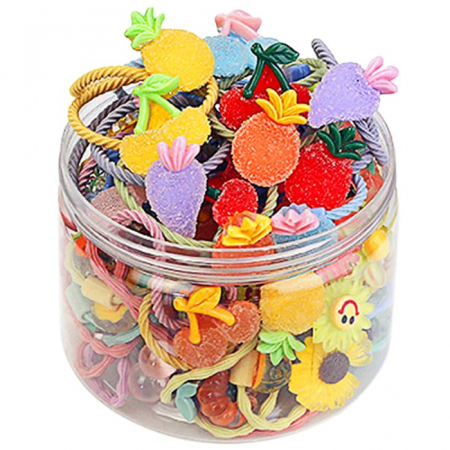 Set Elastice de Par in Cutie - Tip Fructe [2]