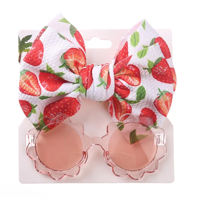 Produse - Set Ochelari de Soare pentru Fetite - Imprimeu Capsunica