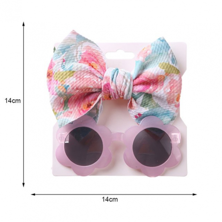 Set Ochelari de Soare pentru Fetite - Imprimeu Floricele Multicolore [1]
