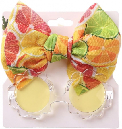 Produse - Set Ochelari de Soare pentru Fetite - Imprimeu Fructe Galbene