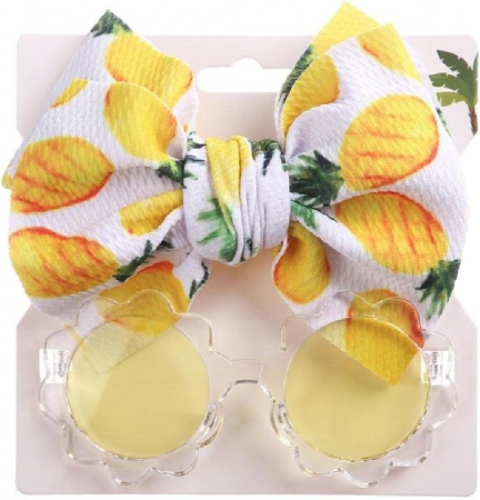 Produse - Set Ochelari de Soare pentru Fetite - Imprimeu Lamaie