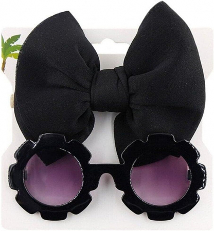 Set Ochelari si Bentita pentru Fetite, Marime Universala - Negru [2]