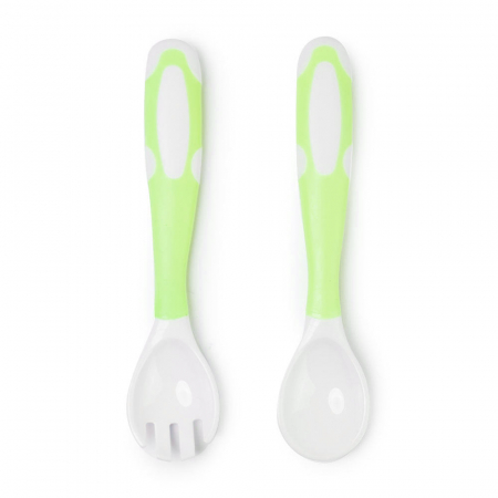 Tacamuri Bebe - Set Tacamuri pentru Bebelusi Silicon si Plastic - Verde