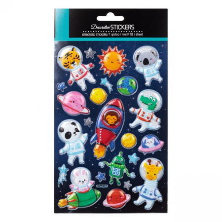 Produse - Stickere, Abtibilduri cu Astronauti Animalute