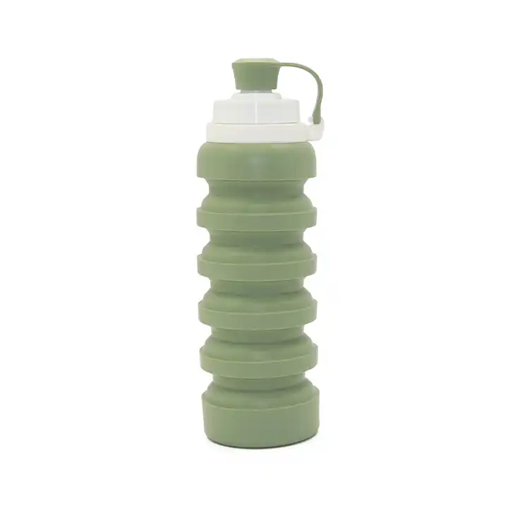 Sticla Pliabila din Silicon, 500 ml - Verde [4]