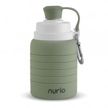 Cani Pahare Sticlute - Sticla Pliabila din Silicon, 500 ml - Verde