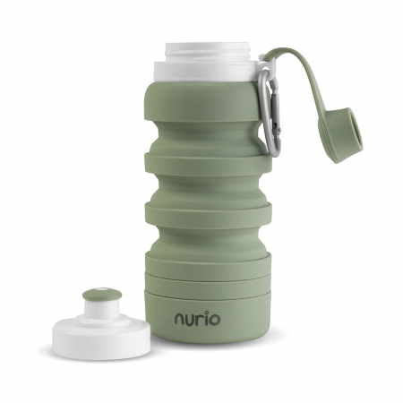 Sticla Pliabila din Silicon, 500 ml - Verde [2]