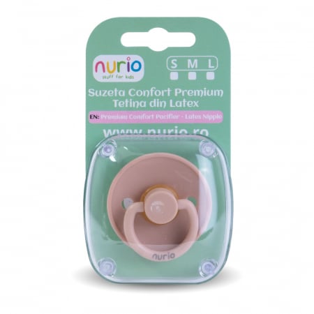Ingrijirea si Confortul Bebelusului: - Suzeta Confort Natural - Tetina din Latex - Roz Pudrat