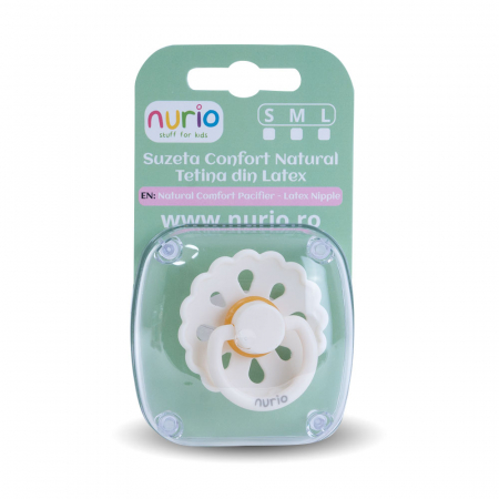 Ingrijirea si Confortul Bebelusului: - Suzeta Confort Premium - Tetina din Latex - Crem