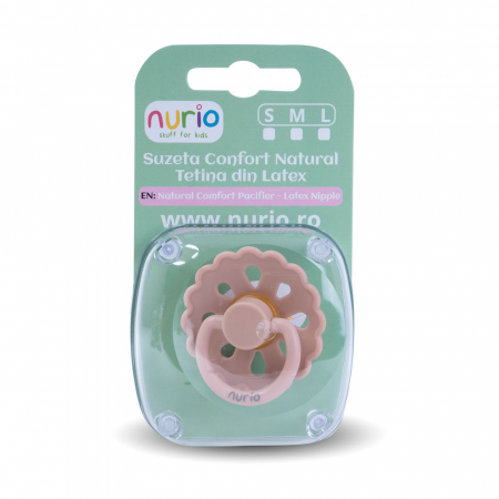 Ingrijirea si Confortul Bebelusului: - Suzeta Confort Premium - Tetina din Latex - Roz Pudrat