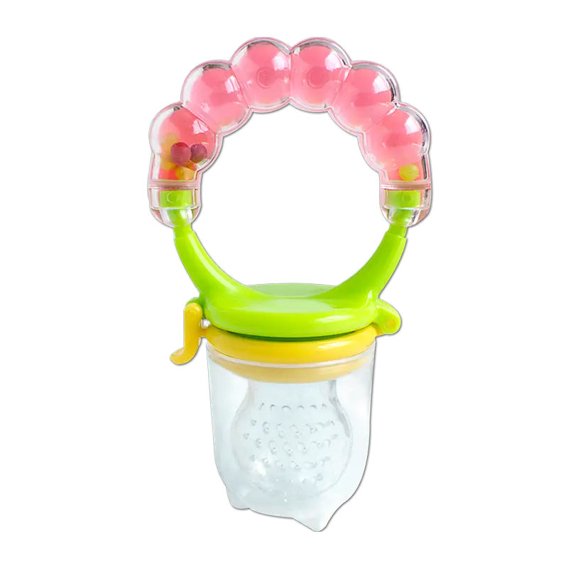 Suzeta pentru Fructe, Legume cu Zornaitoare - Roz/Verde [5]