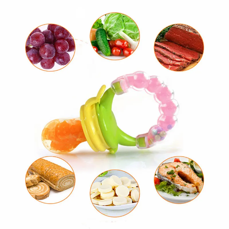 Suzeta pentru Fructe, Legume cu Zornaitoare - Roz/Verde [6]