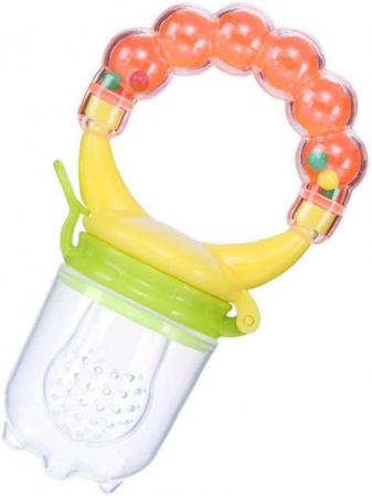 Suzeta pentru Fructe, Legume cu Zornaitoare - Portocaliu/Verde [4]