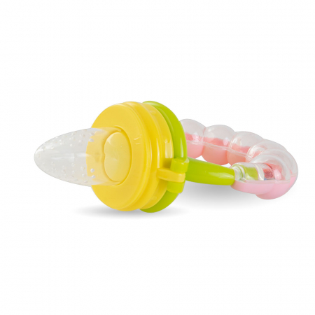 Suzeta pentru Fructe, Legume cu Zornaitoare - Roz/Verde [1]