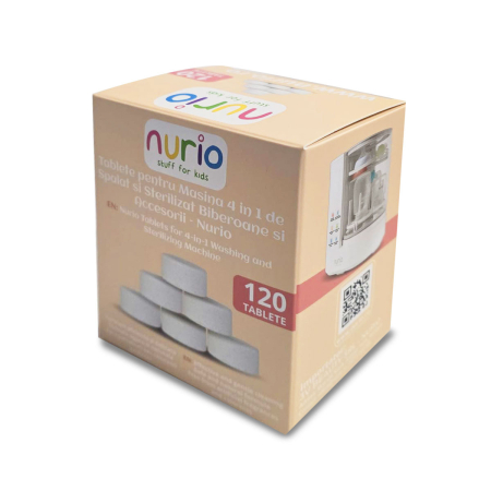 ECHIPAMENTE SI ACCESORII PENTRU HRANIRE SI INGRIJIREA BEBELUSILOR - Tablete pentru Masina 4 in 1 de Spalat si Sterilizat Biberoane si Accesorii – Nurio
