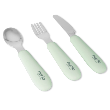 Produse - Tacamuri pentru bebelusi din inox alimentar si silicon Nurio, Verde