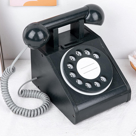 Telefon din Lemn - Negru [2]