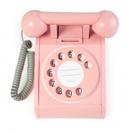Telefon roz din lemn [0]