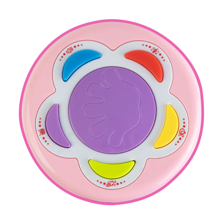 Toba cu Sunete si Lumini Baby Drum - Roz [1]
