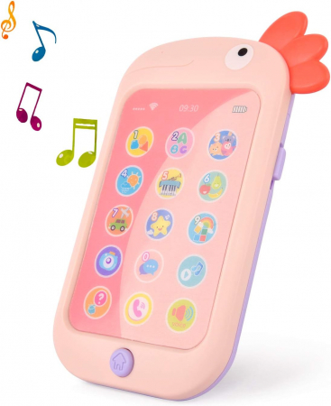 Telefon pentru bebelusi cu lumini si sunete - Roz [1]