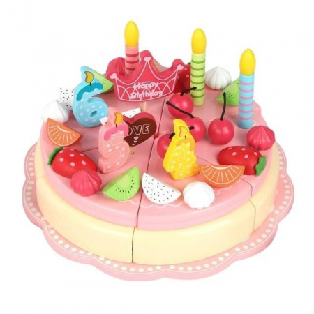 Tort aniversar din lemn cu accesorii in cutie Montessori [1]