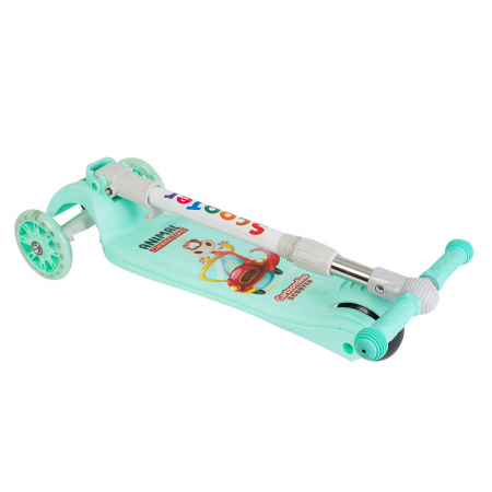 Trotineta 3 Roti Silicon cu Lumini, Verde [1]