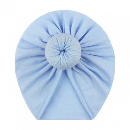 Turban pentru Fetite cu Coc - Albastru Deschis [1]