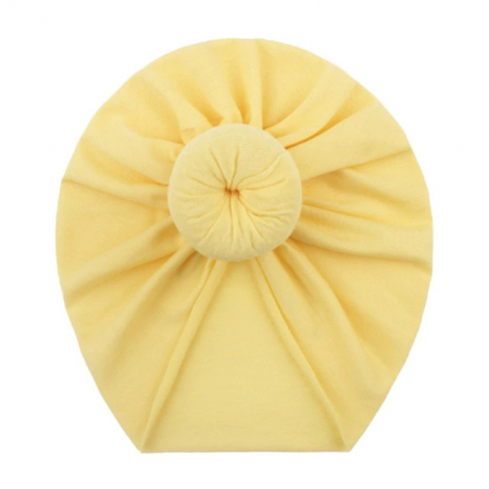 Turban pentru Fetite cu Coc - Galben [1]