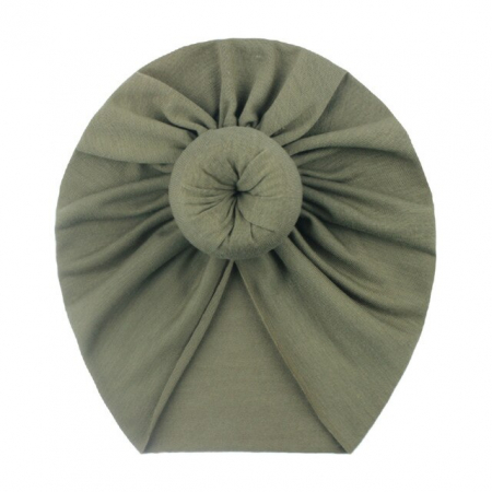 Turban pentru Fetite cu Coc - Kaki [1]