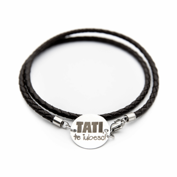 Bratara TATI TE IUBESC Argint 925 - placat aur alb [6]