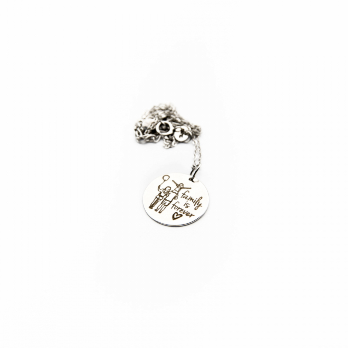 Colier FAMILY IS FOREVER - Argint 925 placat cu aur [6]