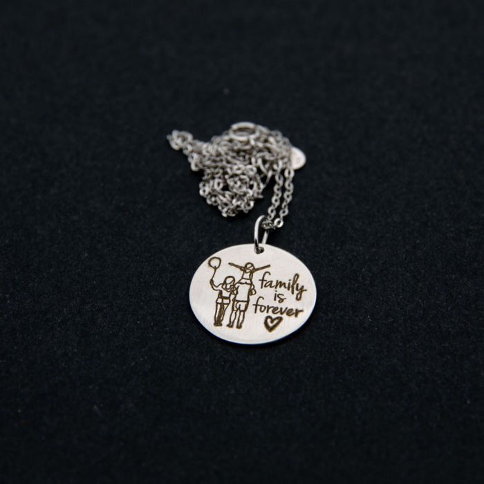Colier FAMILY IS FOREVER - Argint 925 placat cu aur [5]