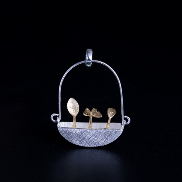 Colier Goldy's Basket -  Argint 925 placat Aur [11]