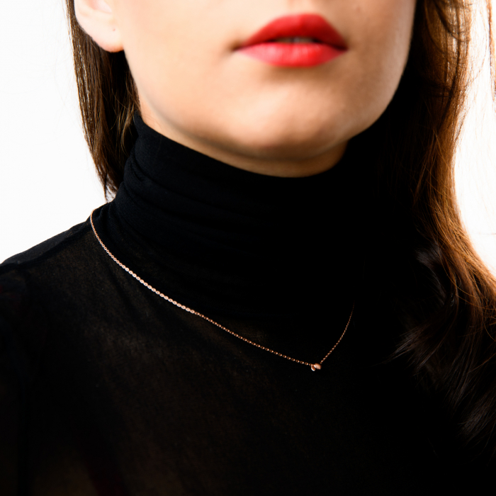 Colier LUDIC - Argint 925 placat cu Aur Roz [6]