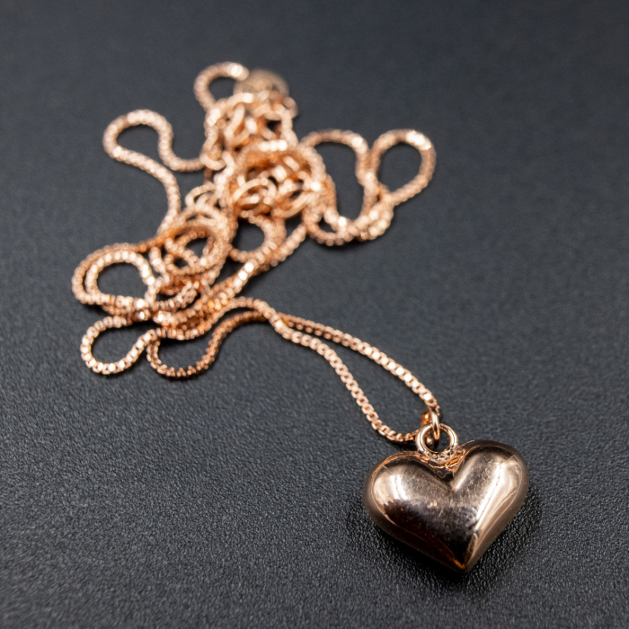 Colier MY HEART - Argint 925 placat cu Aur Roz [5]