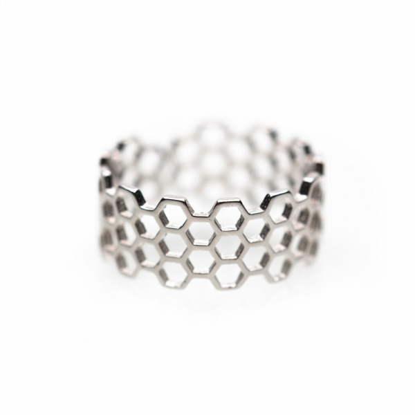 Inel Honeycomb Argint 925 [2]