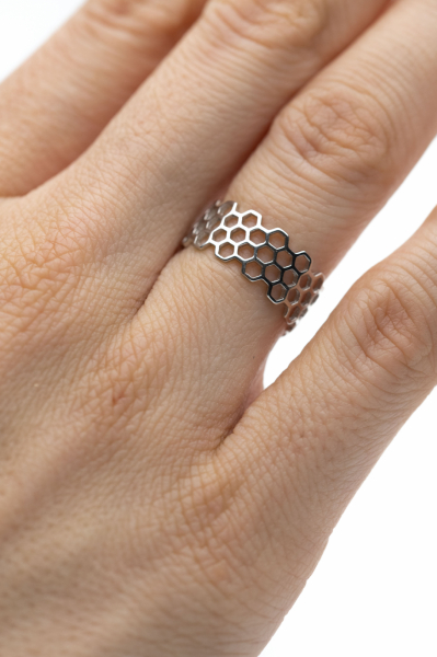 Inel Honeycomb Argint 925 [5]